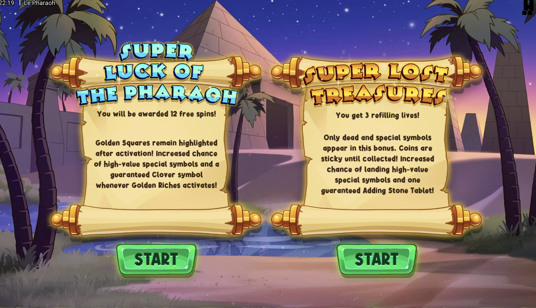 Le Pharaoh - Бонусная игра